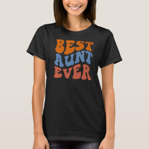 Retro Groovy Best tante Ever Wavy Hippie Boho 70s  T-shirt