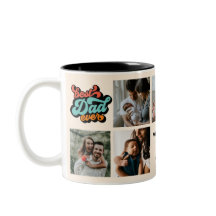 Retro Groovy beste papa ooit 7 fotocollage