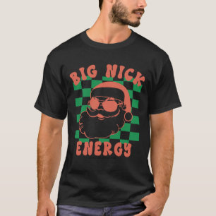 Retro Groovy Big Nick Sinterklaas Energie Kerstmis T-shirt