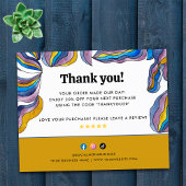 Retro Groovy Blauwe Paarse Zakelijke Insteekkaart