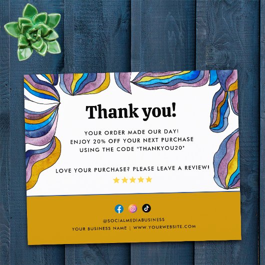 Retro Groovy Blauwe Paarse Zakelijke Pakket Inlegv