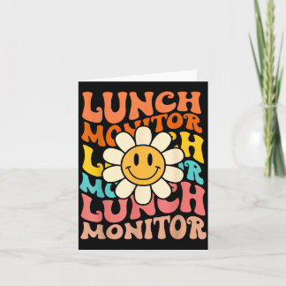 Retro Groovy Bloem Lunch Monitor Mannen Vrouwen Ca Kaart