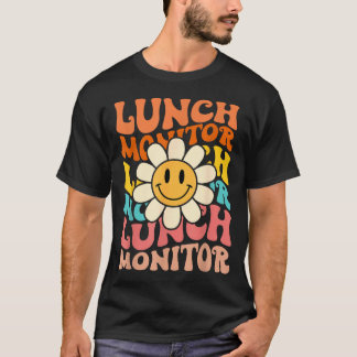 Retro Groovy Bloem Lunch Monitor Mannen Vrouwen Ca T-shirt