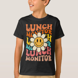 Retro Groovy Bloem Lunch Monitor Mannen Vrouwen Ca T-shirt