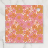 Retro Groovy bloemboog | Boho Favor Bedankjes Labels (Achterkant)