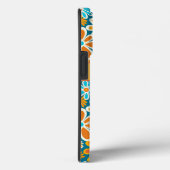 Retro Groovy Bloemen Blauwgroen Geel & Sinaasappel Case-Mate iPhone Case (Achterkant / Rechts)