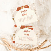 Retro Groovy Bloemenboog Baby in Bloom | Boho Informatiekaartje