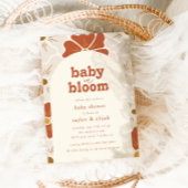 Retro Groovy Bloemenboog Baby in Bloom | Boho Kaart