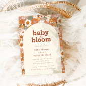 Retro Groovy Bloemenboog Baby in Bloom | Neutraal Kaart