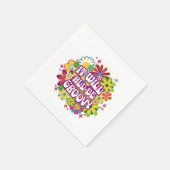 Retro Groovy Bloemmotief Servet (Hoek)