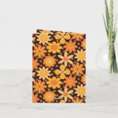 Retro Groovy Bloemstuk Oranje geel Bruidsdouche (Achterkant)