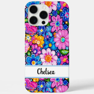 Retro Groovy Bloemstuk Persoonlijk iPhone 16 Pro Max Hoesje