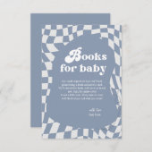 Retro Groovy Boeken voor Baby shower Enclosure Kaa Informatiekaartje (Voorkant / Achterkant)