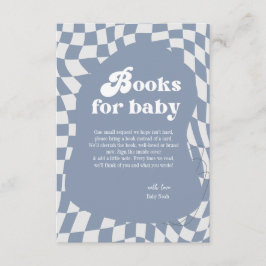 Retro Groovy Boeken voor Baby shower Enclosure Kaa Informatiekaartje