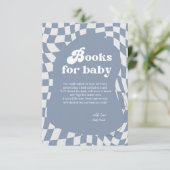 Retro Groovy Boeken voor Baby shower Enclosure Kaa Informatiekaartje (Staand voorkant)
