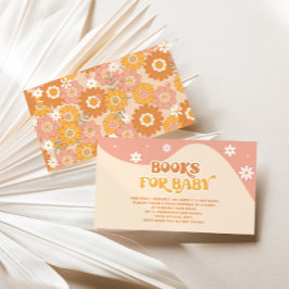 Retro-groovy-boeken voor kaart van baby