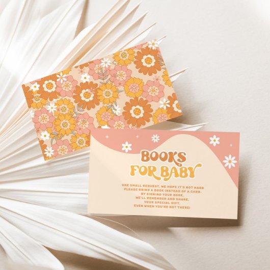 Retro-groovy-boeken voor kaart van baby