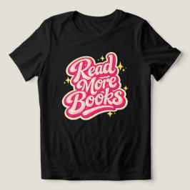 Retro Groovy Boekenliefhebber T-shirt, Lees Meer B Tri-Blend Shirt