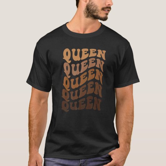 Retro Groovy Boho 70s Queen Melanin African Americ T-shirt (Voorkant)