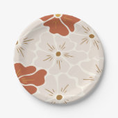 Retro Groovy Boho Baby in Bloom Papieren Bordje (Voorkant)