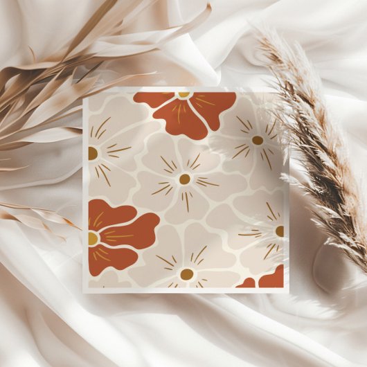 Retro Groovy Boho Baby in Bloom Servet