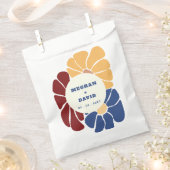 Retro Groovy Boho Chic Bloemen Bruiloft Bedankzakje (Geknipt)