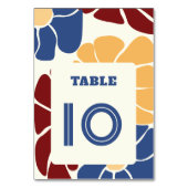 Retro Groovy Boho Chic Bloemen Bruiloft Kaart (Achterkant)