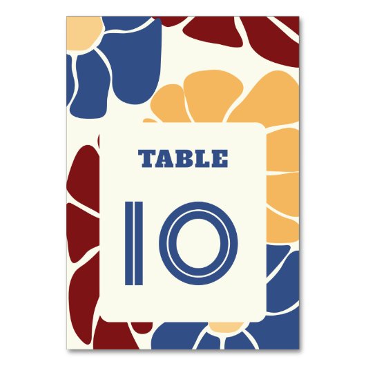 Retro Groovy Boho Chic Bloemen Bruiloft Kaart (Achterkant)