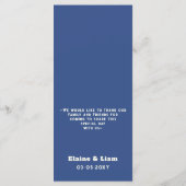 Retro Groovy Boho Chic Bloemen Bruiloft Menu (Achterkant)