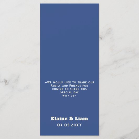 Retro Groovy Boho Chic Bloemen Bruiloft Menu (Achterkant)