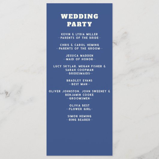 Retro Groovy Boho Chic Bloemen Bruiloft Programmakaart (Achterkant)