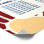 Retro Groovy Boho Chique Bloemen Bruiloft Zitplaat Poster (Hoek)