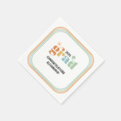 Retro Groovy Boho Daisy 2025 Afstudeerder Party Servet (Hoek)