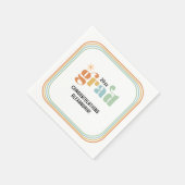 Retro Groovy Boho Daisy 2025 Afstudeerder Party Servet (Hoek)