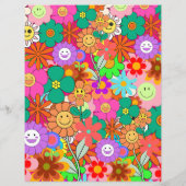 Retro Groovy Boho Hippie Flowers (Achterkant)