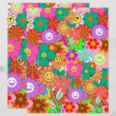 Retro Groovy Boho Hippie Flowers (Voorkant / Achterkant)