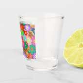 Retro Groovy Boho Hippie Flowers Shot Glas (Rechts)