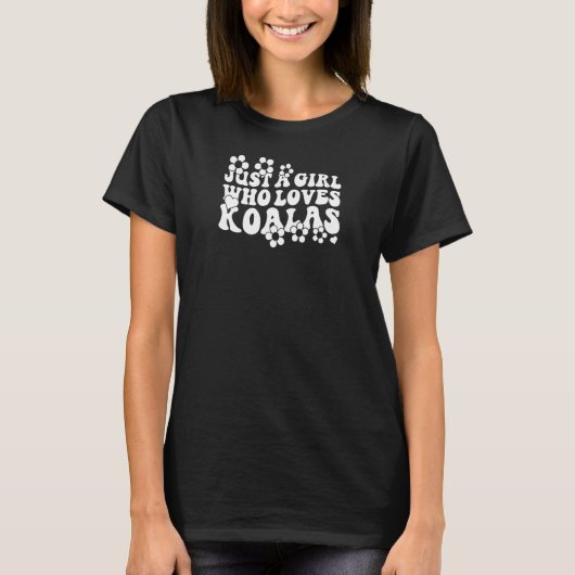 Retro Groovy Boho Hippie Just A Girl Who Loves Koa T-shirt (Voorkant)