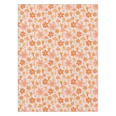 Retro Groovy Boho Roze Sinaasappel Disco Paddensto Tafelkleed (Voorkant)