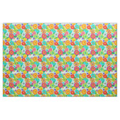Retro Groovy Bold Hippie Flowers Patroon Stof (Fat Quarter)
