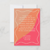 Retro Groovy Bold Typografie Kleurrijke 70's bruil Bedankkaart (Achterkant)