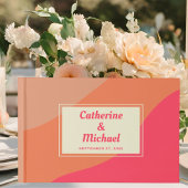 Retro Groovy Bold Typografie Kleurrijke 70's bruil Gastenboek