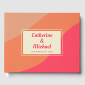 Retro Groovy Bold Typografie Kleurrijke 70's bruil Gastenboek (Voorkant)