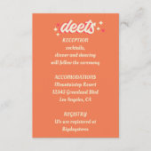 Retro Groovy Bold Typografie Kleurrijke 70's bruil Informatiekaartje (Voorkant)