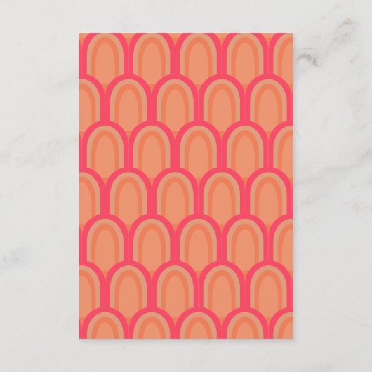 Retro Groovy Bold Typografie Kleurrijke 70's bruil Informatiekaartje (Achterkant)