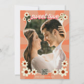 Retro Groovy Bold Typografie Kleurrijke 70's bruil Kaart (Achterkant)