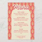 Retro Groovy Bold Typografie Kleurrijke 70's bruil Menu (Voorkant)