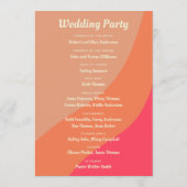 Retro Groovy Bold Typografie Kleurrijke 70's bruil Programmakaart (Achterkant)