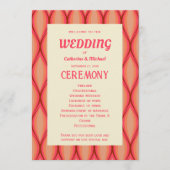 Retro Groovy Bold Typografie Kleurrijke 70's bruil Programmakaart (Voorkant)