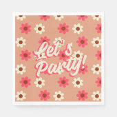 Retro Groovy Bold Typografie Kleurrijke 70's bruil Servet (Voorkant)